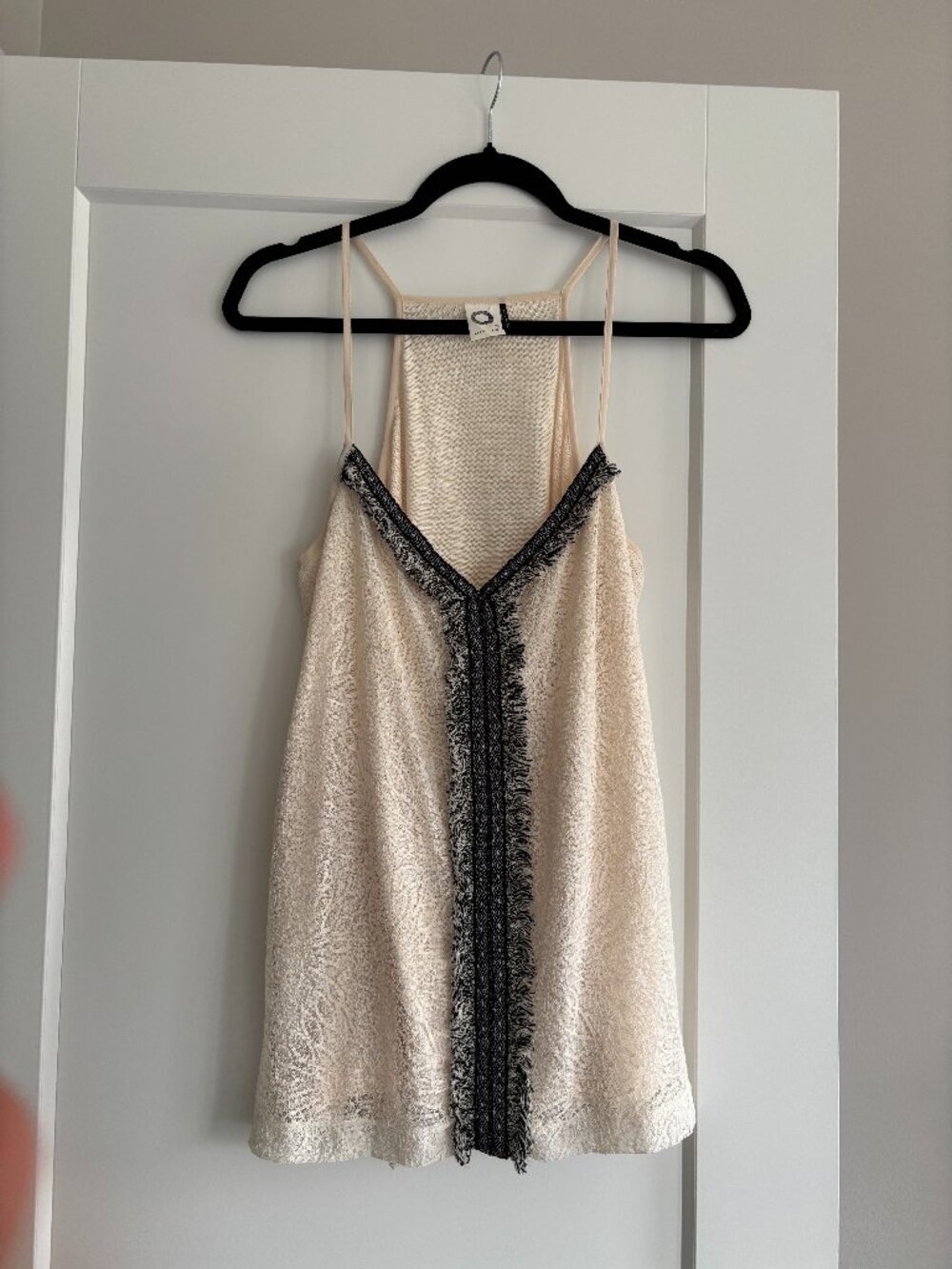 Anthropologie Akemi + Kin Lace Fringed Tank Top